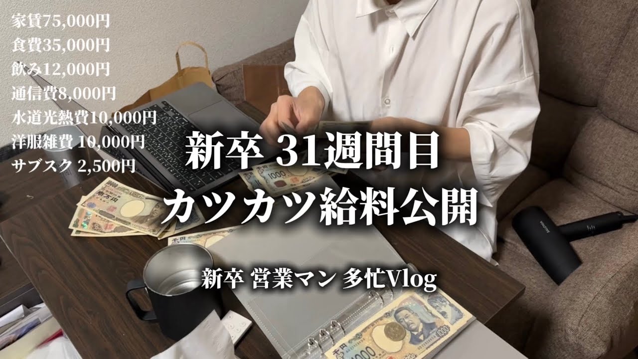 【新卒】25卒 社会人 31週間目 カツカツ給料公開 都内一人暮らしは厳しい 