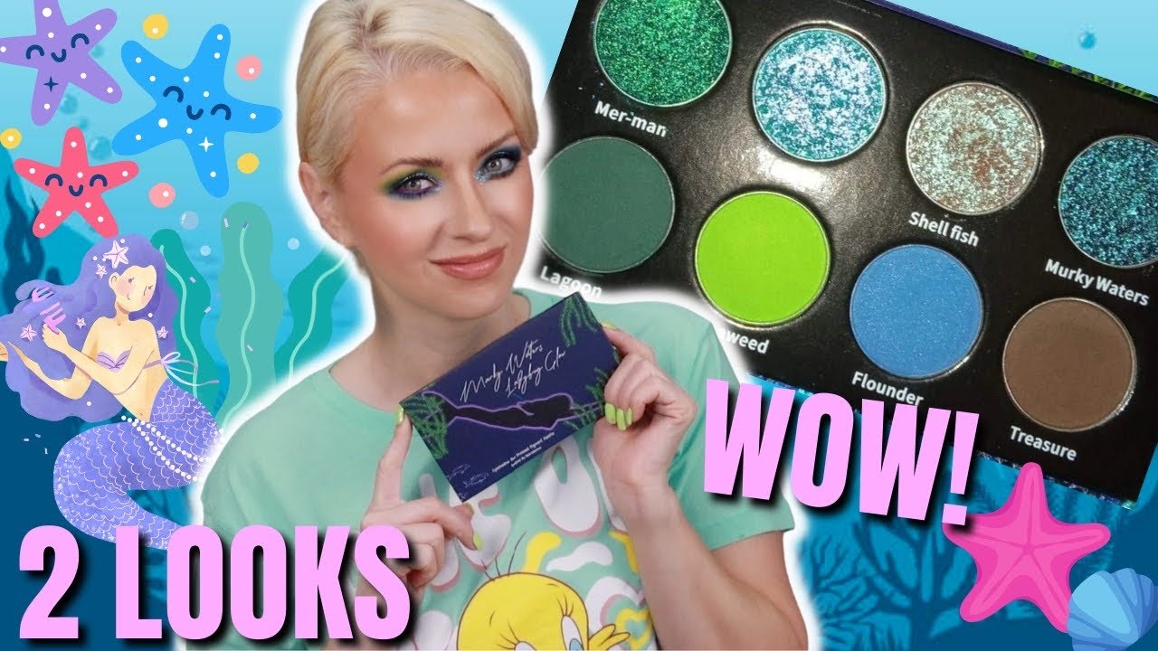 FIRST IMPRESSION OF LADYBUG GLOW COSMETICS | NEW MURKY WATERS PALETTE REVIEW + 2 LOOKS
