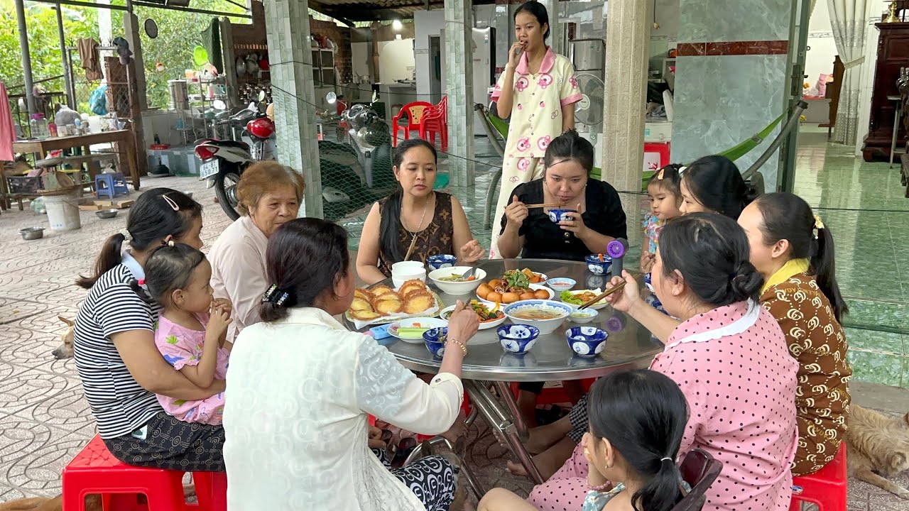Nay Mẹ Nấu Vài Món Chay Cúng Mâm Chiều Đám Giỗ Cha #1245 - Hai Sướng 