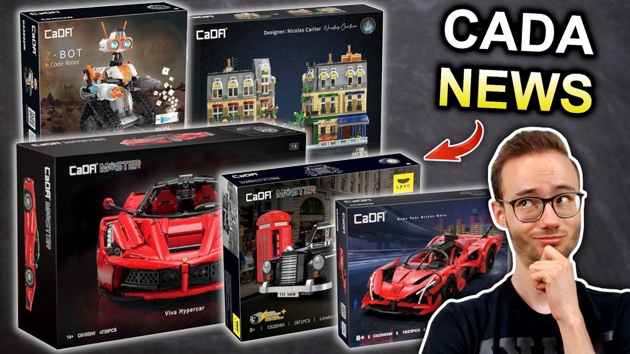 CADA® NEWS: neue MASTER-Sets! 4700 Teile TECHNIC FERRARI, Modularbuildings, RC Supercar & mehr!