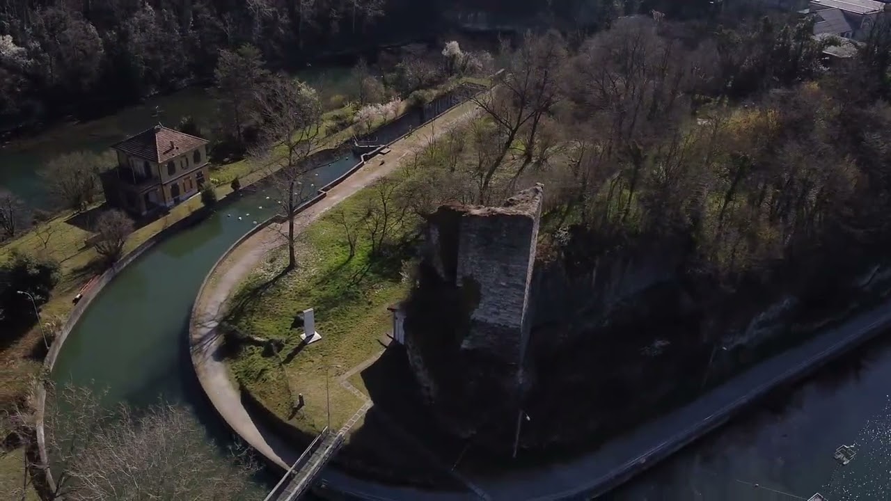 Trezzo d'adda vista dal drone