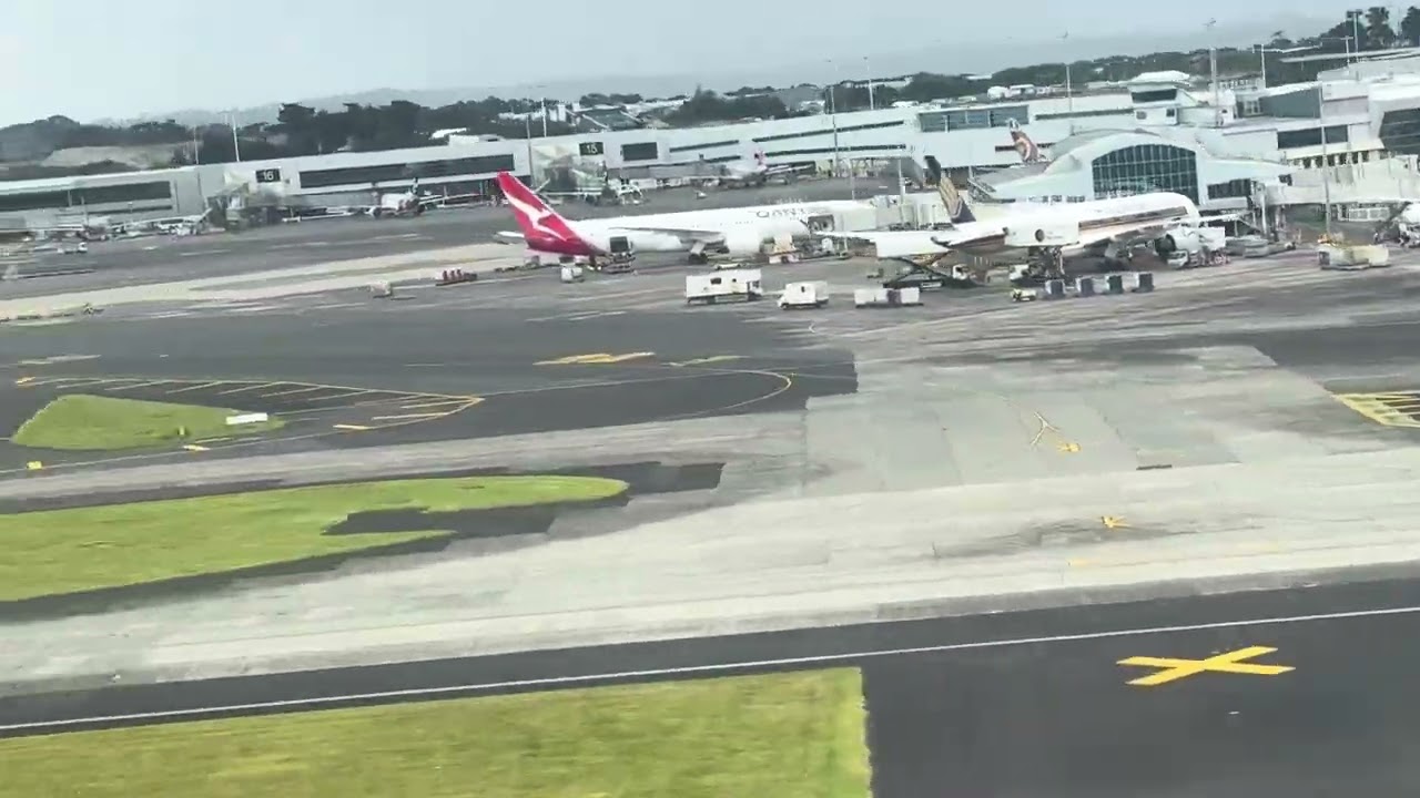 Take off from Auckland Airport