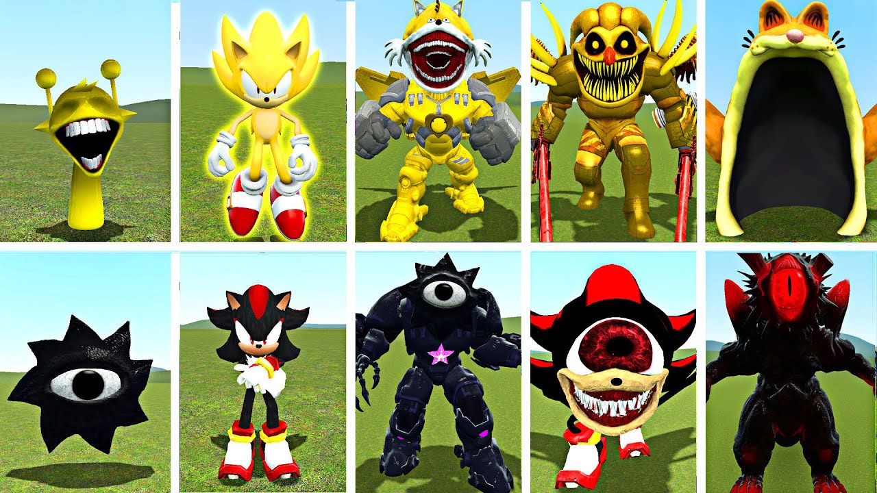 NEW EVOLUTION & CURSED SPRUNKI BLACK SUN x SHADOW vs SPRUNKI SIMON TRANSFORMATION BATTLE GARRY'S MOD