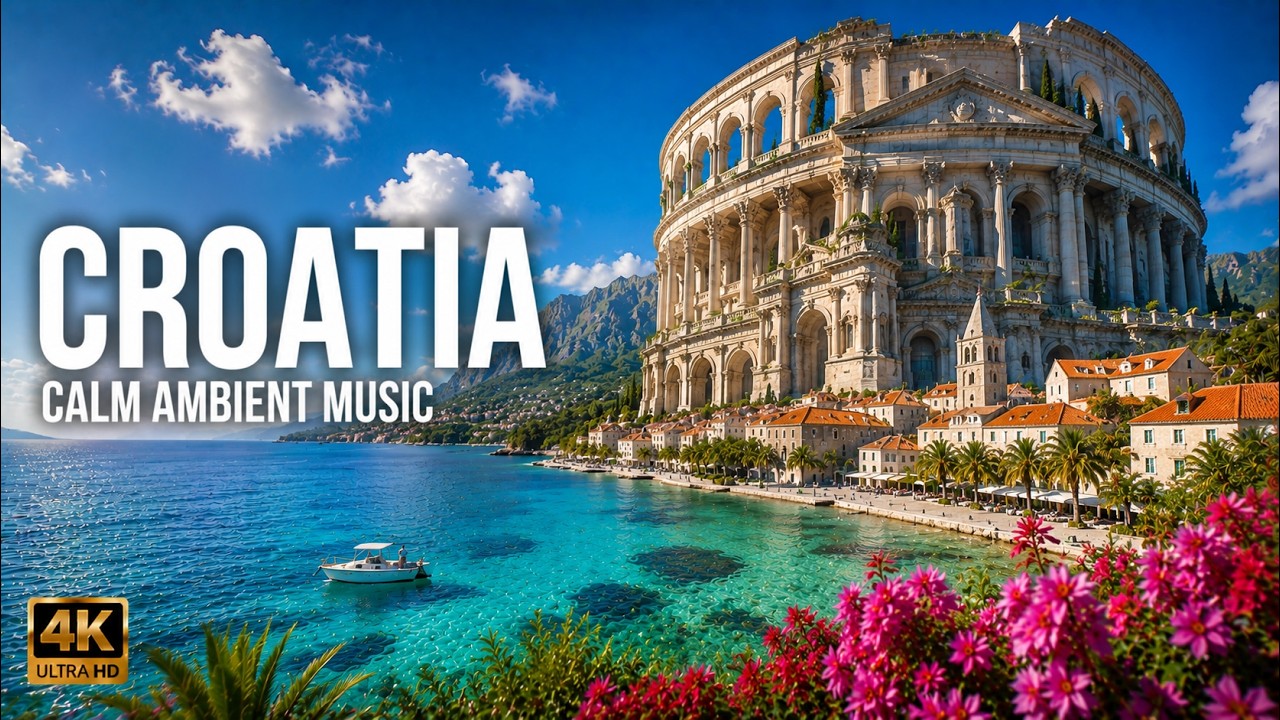 Croatia in 4K 🇭🇷 Adriatic Sea, Dubrovnik & Relaxing Music