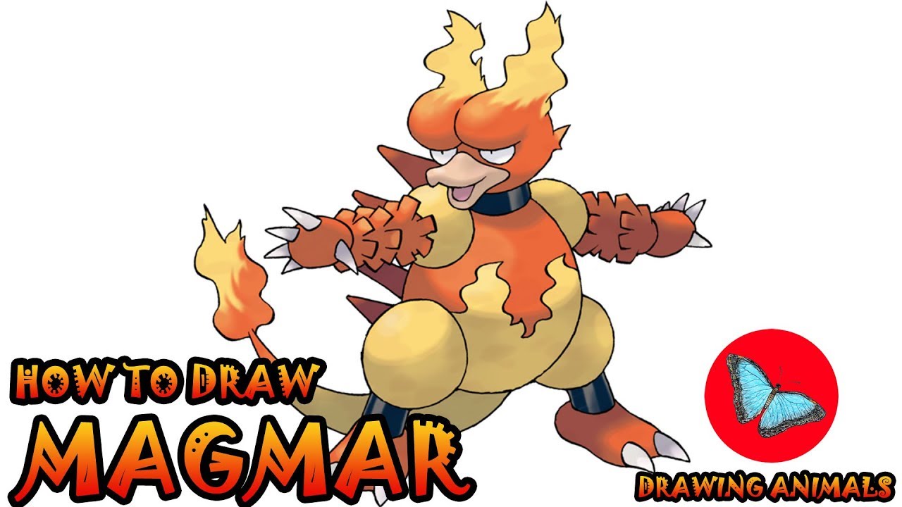 How To Draw Magmar Pokemon | Drawing Animals