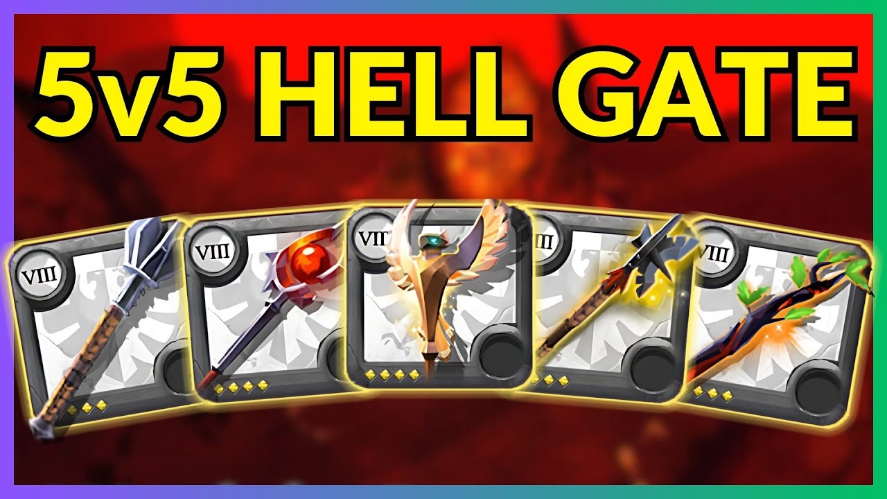 Albion Online 5v5 Hellgate | Heavy Mace Pov lightcaller Curse Carrioncaller Blight Staff