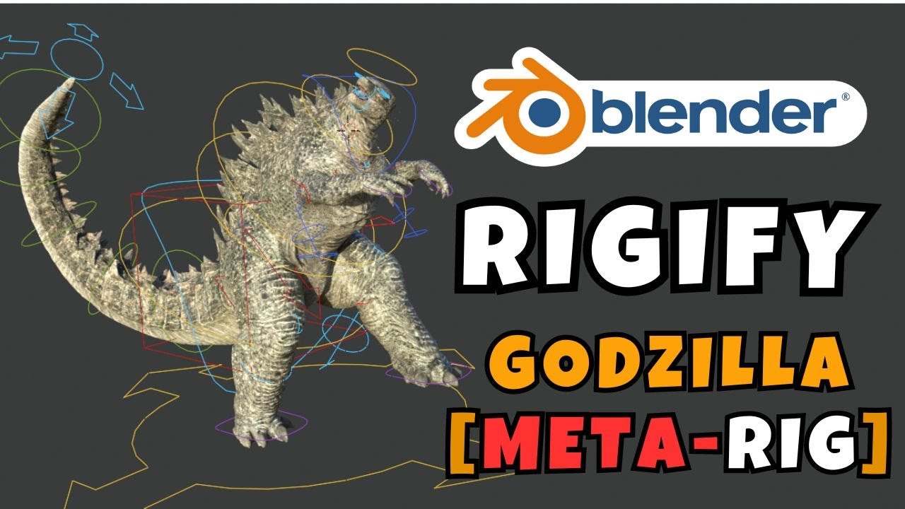 Rigify blender : Rig A GodZilla with Rigify | Animal Meta Rig | Animal Rigging in Blender