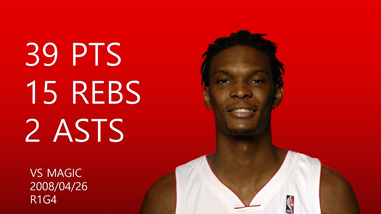 Chris Bosh | 39 pts,15 rebs,2 asts | April 26,2008 | vs ORL,R1G4