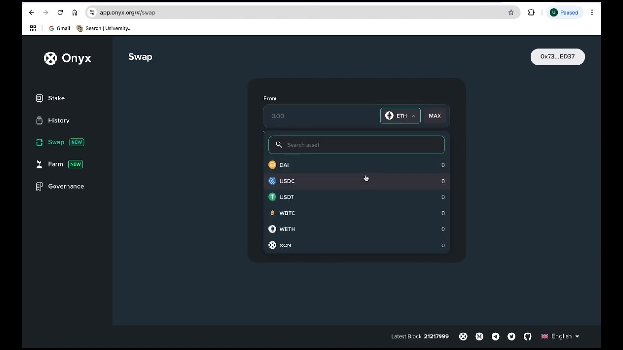 How to navigate through the Onyx DAO platform