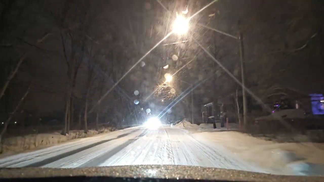 Beautiful Snowy Evening Love Those Drives !