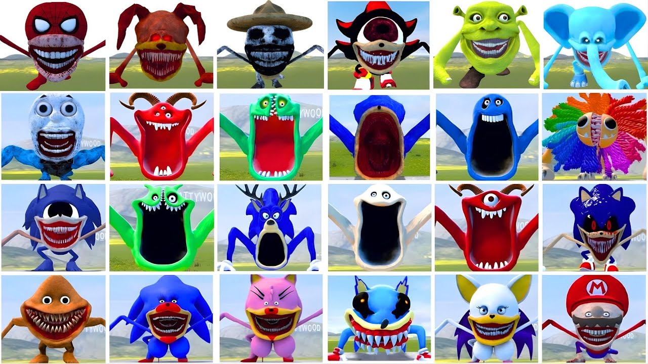 WHO IS THE COOL FROM ALL SHIN SONIC TAPES FAMILY VS SEA EATER FAMILY in Garry's Mod!