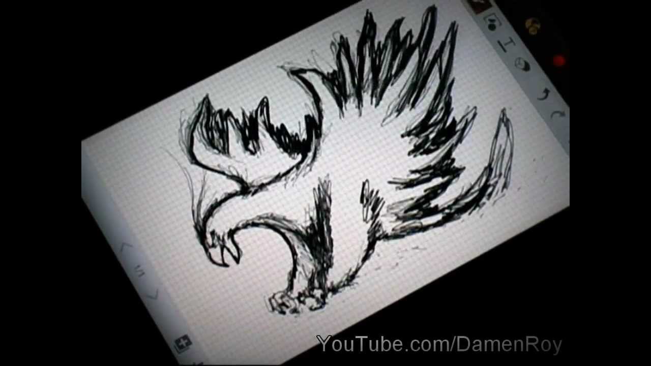 Sketching on Samsung Galaxy Note II - Mystic Bird - Fantasy - Damen Roy