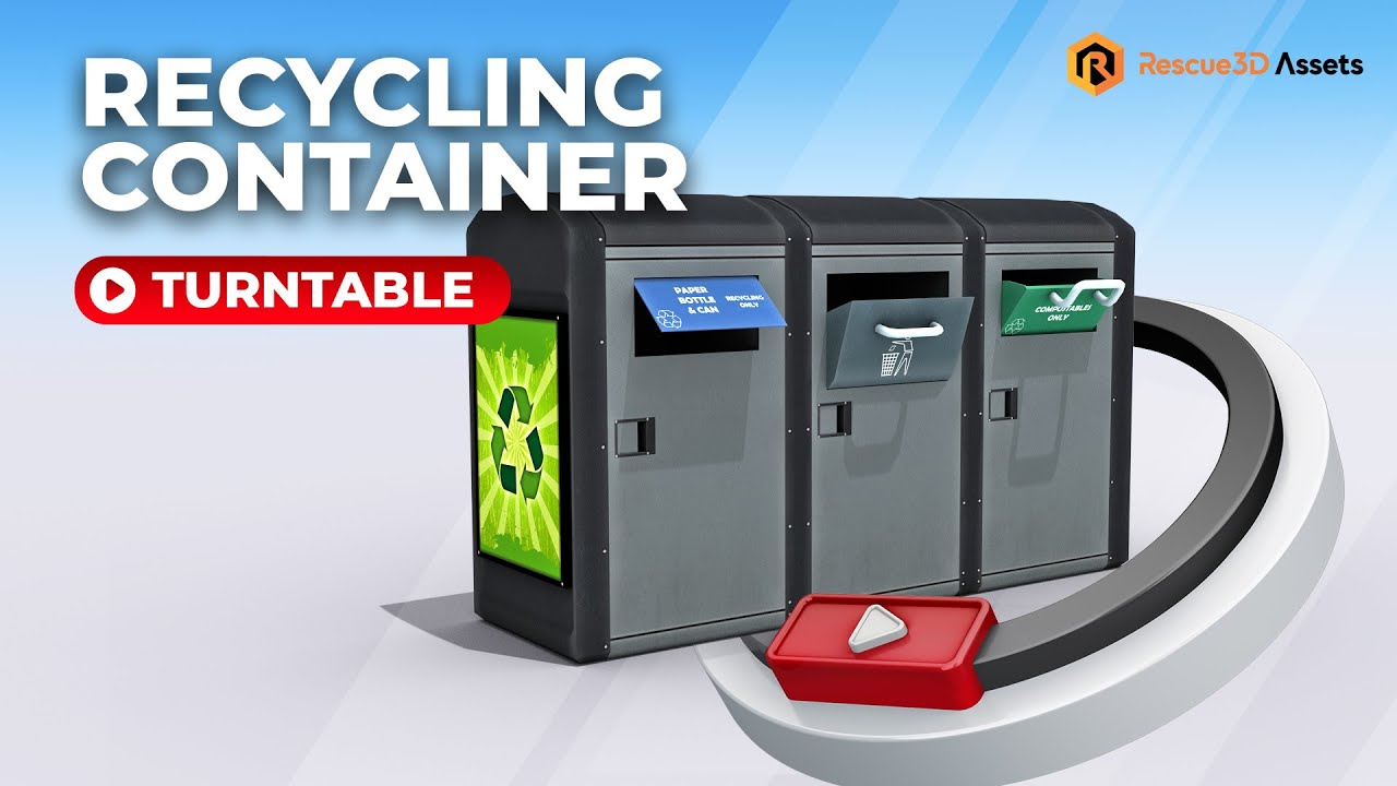 Recycling Container low-poly 3D model by Rescue3D Assets