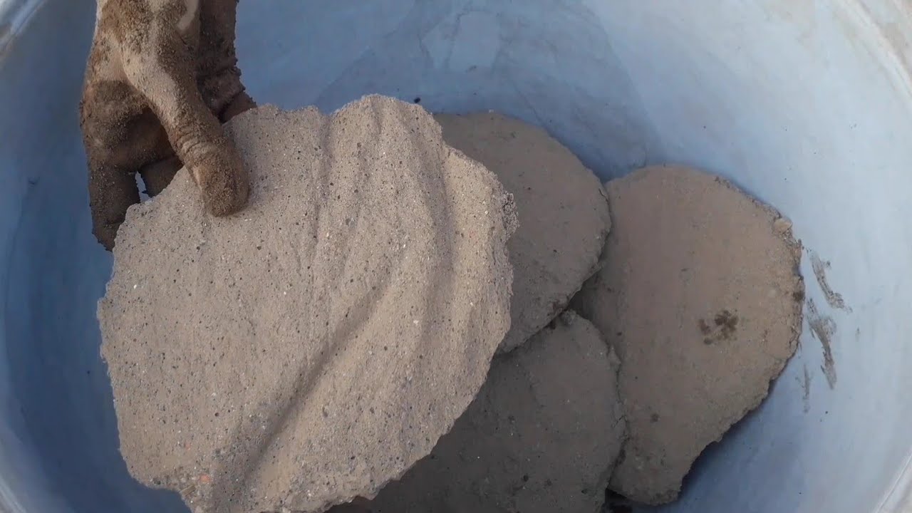 💯🔥reused cement slabs dry crumbling in tub+water ASMR crumbling video 🤤😴💦