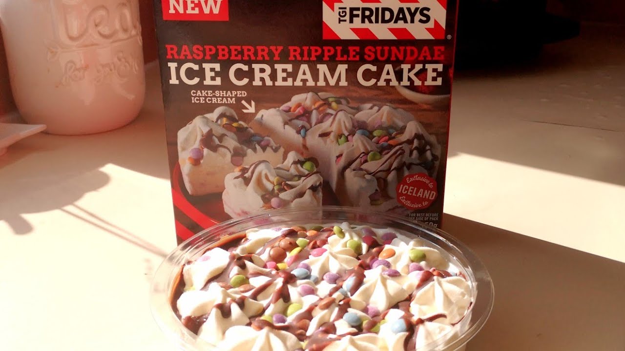 NEW | TGI FRIDAYS | Raspberry Ripple Sundae ICE CREAM CAKE | ICELAND | Food Review