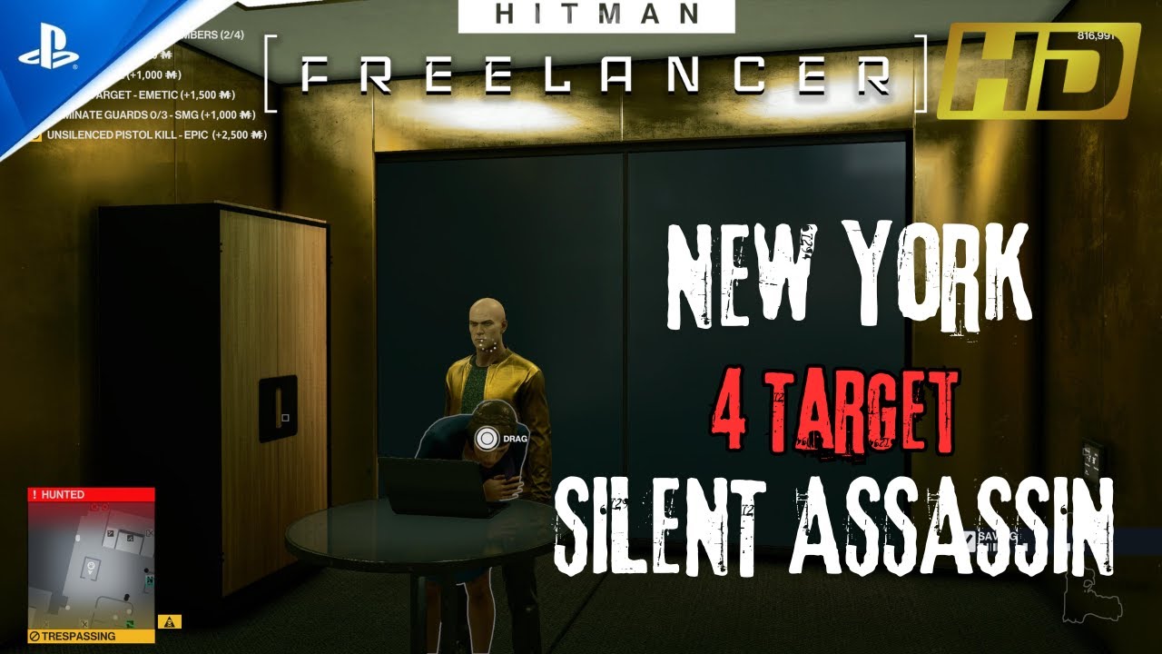 Very Smooth Run On HITMAN Freelancer New York 4 Target Silent Assassin