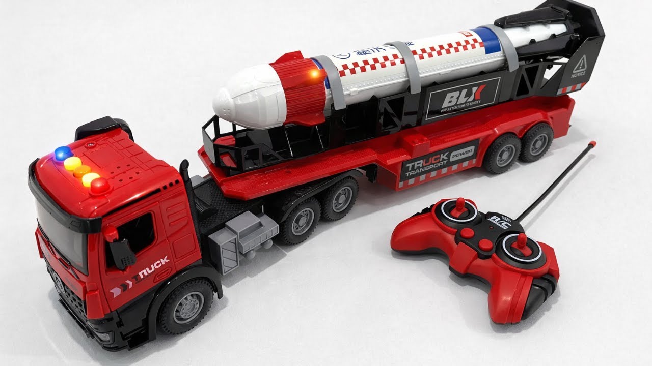 Unboxing Rocket Transport Truck, RC Container & Police Trucks | ASMR Video