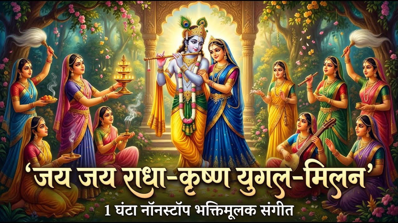 1 Hour Jaya Jaya Radha Krishna Yugala Milan | जय जय राधा-कृष्ण युगल-मिलन | Vrindavan Special Bhajan