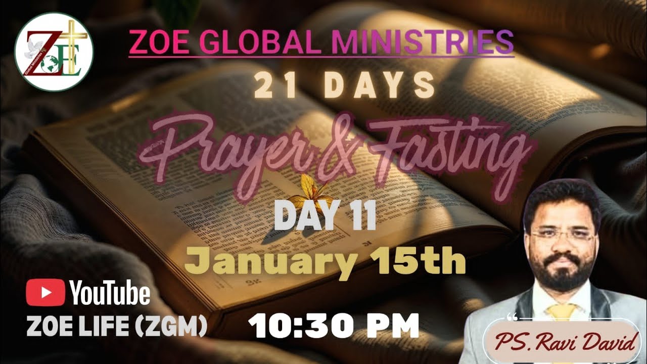Day 11 | 21 Days Fasting Prayers | Ps. Ravi David