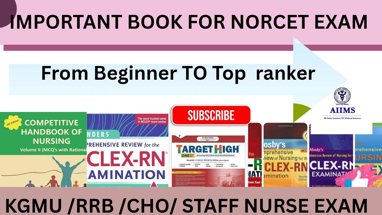 Best Books For Norcet and other Nursing exam/KGMU/CHO/RRB/STAFF NURSE EXAM.From Beginner 🛩️Top Rank🎯