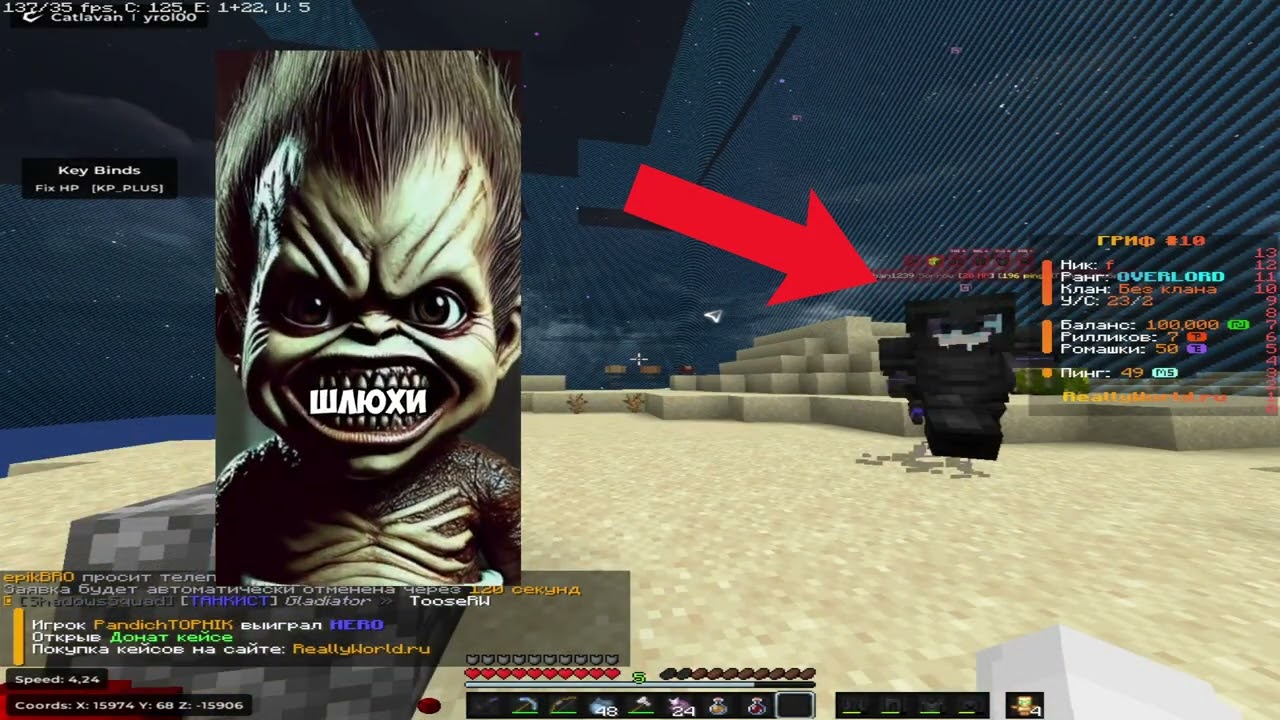 CATLAVAN CLIENT REWORK 1.16.5 - НОВАЯ КИЛЛКА ЗА 6 БЛОКОВ REALLYWORLD| Майкнрафт - Читы