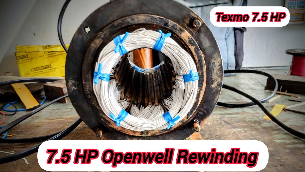 Texmo 7.5 HP Openwell Rewinding Complete Video, Don't Forget To Subscribe..!!