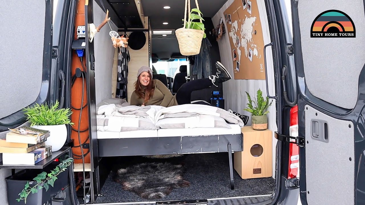 Spacious Sprinter Van W/ Murphy Bed + Toilet & Shower - Tiny House Living