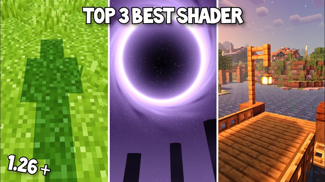TOP 3 BEST SHADERS ULTRA REALISTIC FOR MCPE 1.26+ || DOWNLOAD