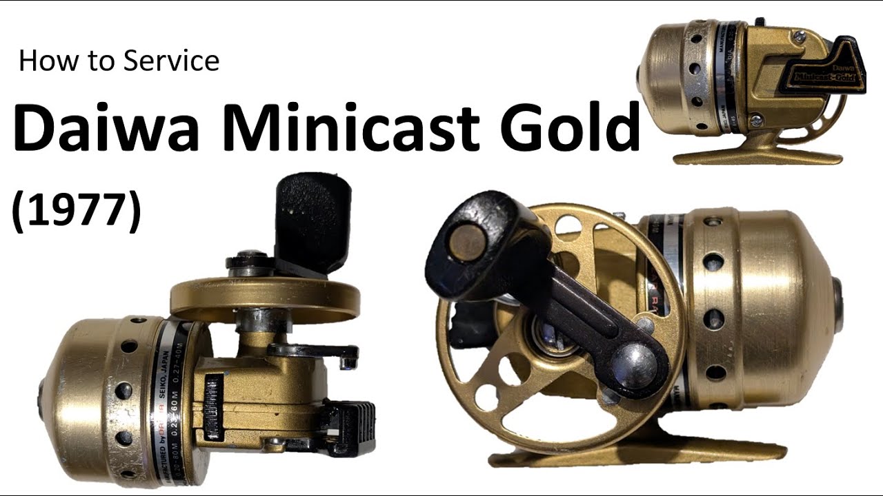 Daiwa Minicast Gold (1977) Vintage Spincast Fishing Reel Service Video