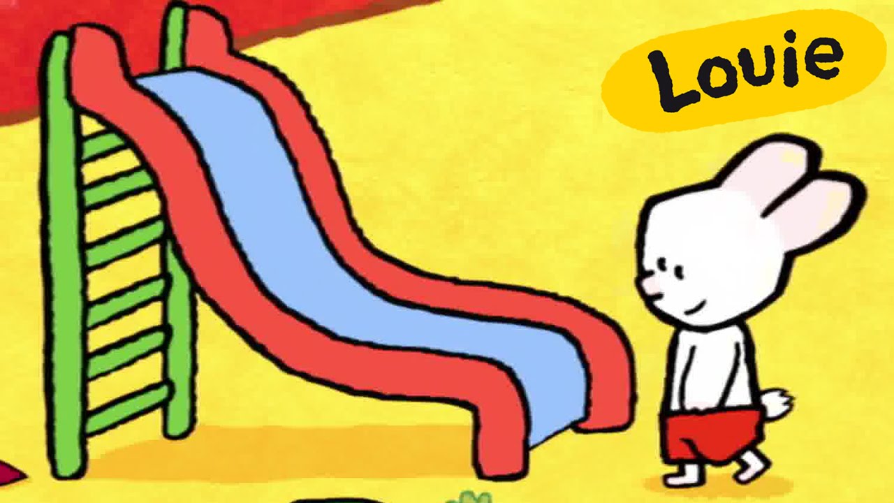 Cartoon for kids - Louie draw me a Slide HD | Learn to draw