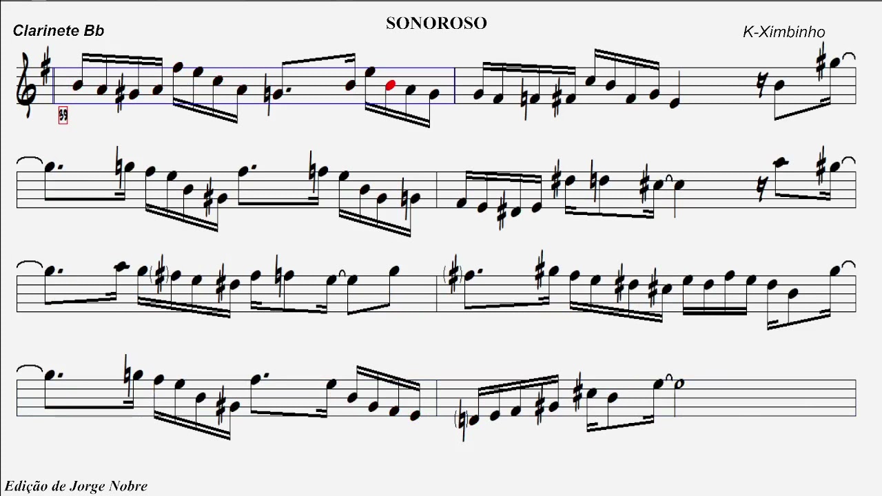 Choro  SONOROSO - K-Ximbinho (Clarinete Bb)