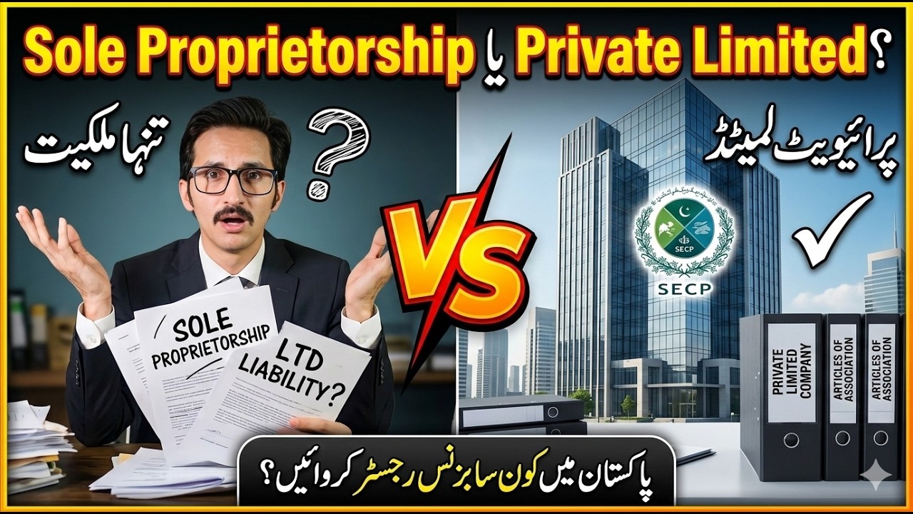 Private Limited vs Sole Proprietorship – Which Business Structure Is Best in Pakistan?
