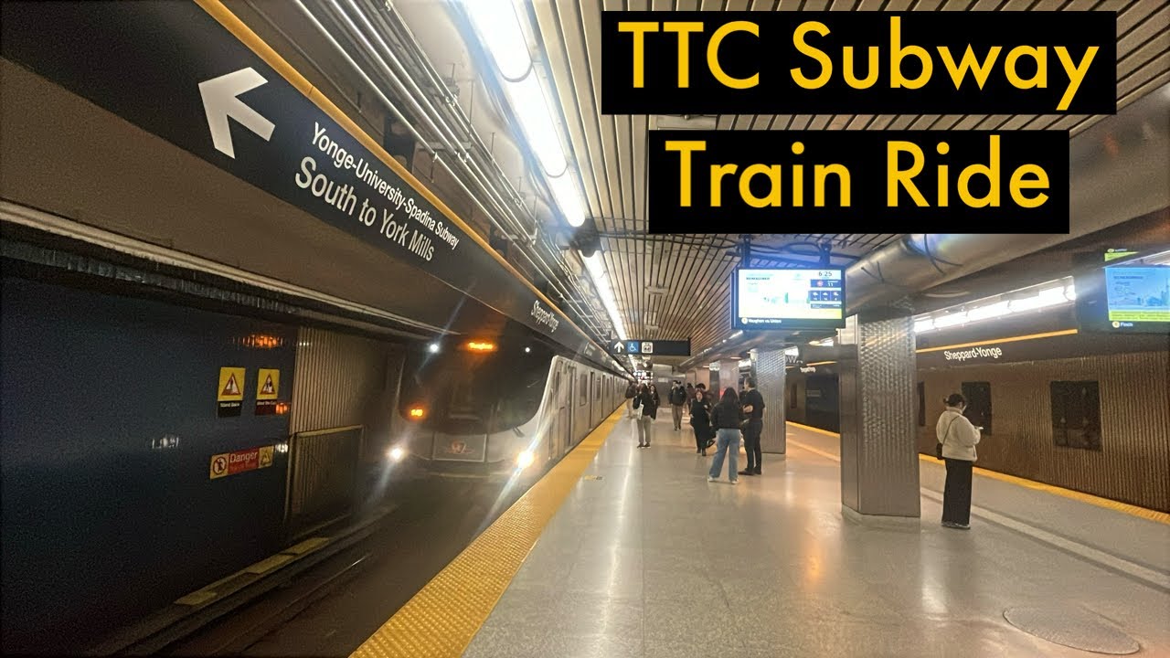 Toronto TTC Subway Train Rides on Lines 4 & 1 + Transfer at Sheppard-Yonge 4/17/2025