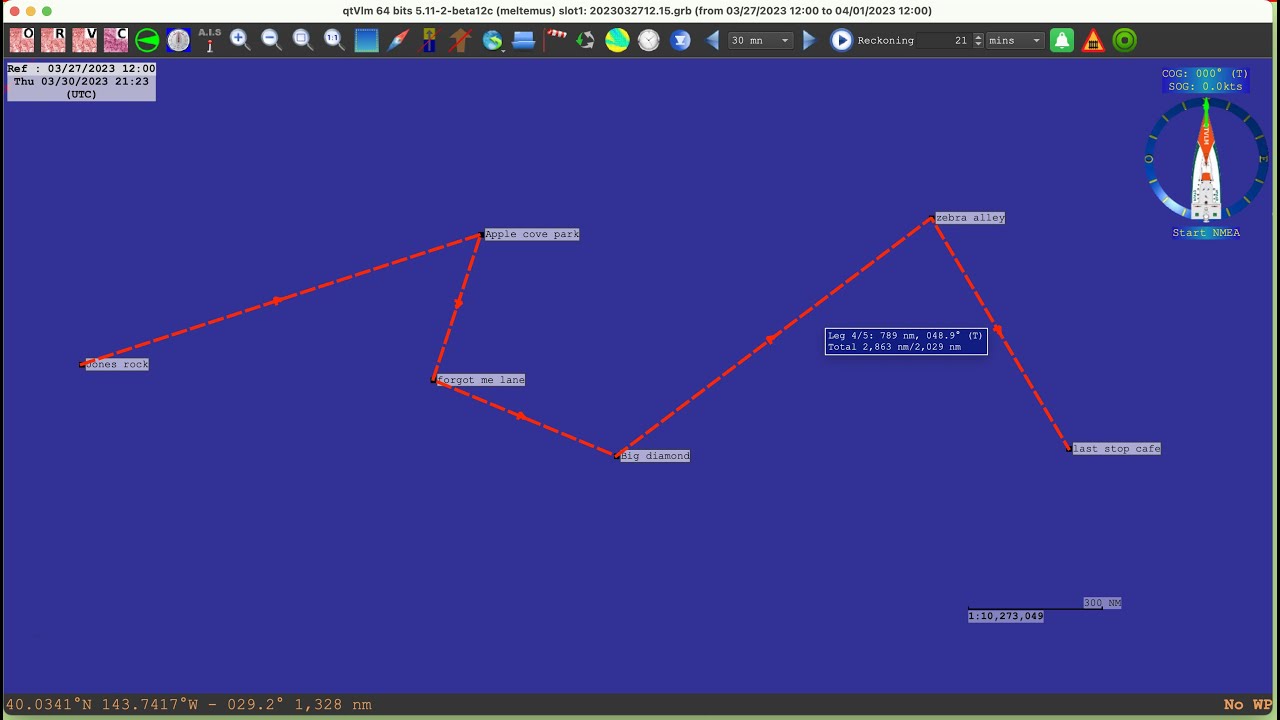 Pathways in qtVlm, Part 1 Set up and Exporting.