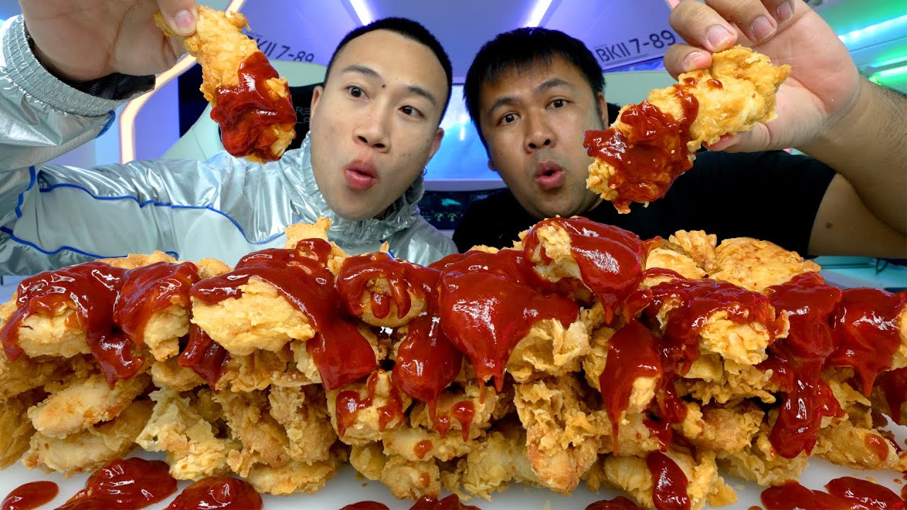 ทำไก่ทอดไม่มีกระดูกแบบ KFC 3 กิโล กินหมดเฉย BANKII
