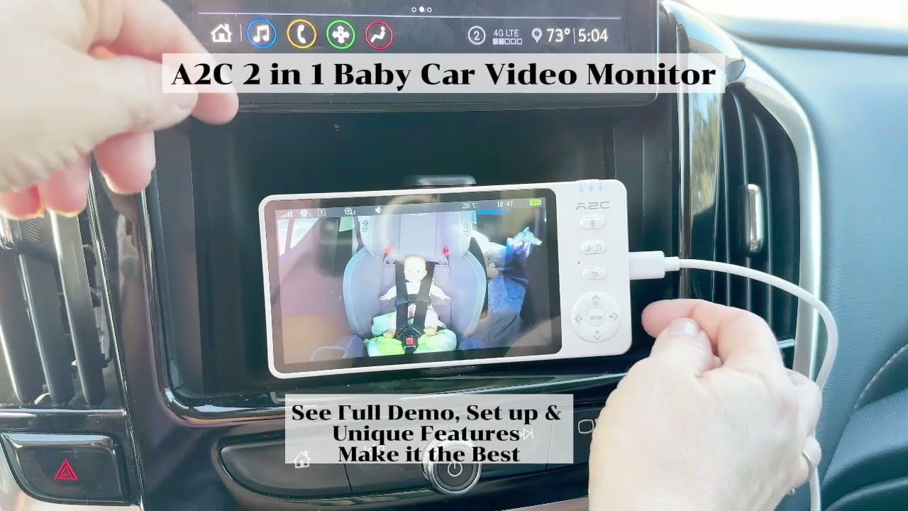 Demo 2 in 1 Car & Home Video Baby Monitor NO Wires! Backseat/Home 1000ft Night Vision 7-Hr Battery