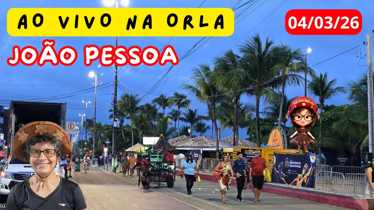 NOITE DE QUARTA FEIRA AO VIVO NA ORLA | JOÃO PESSOA - PARAÍBA - BRASIL 04/03/26