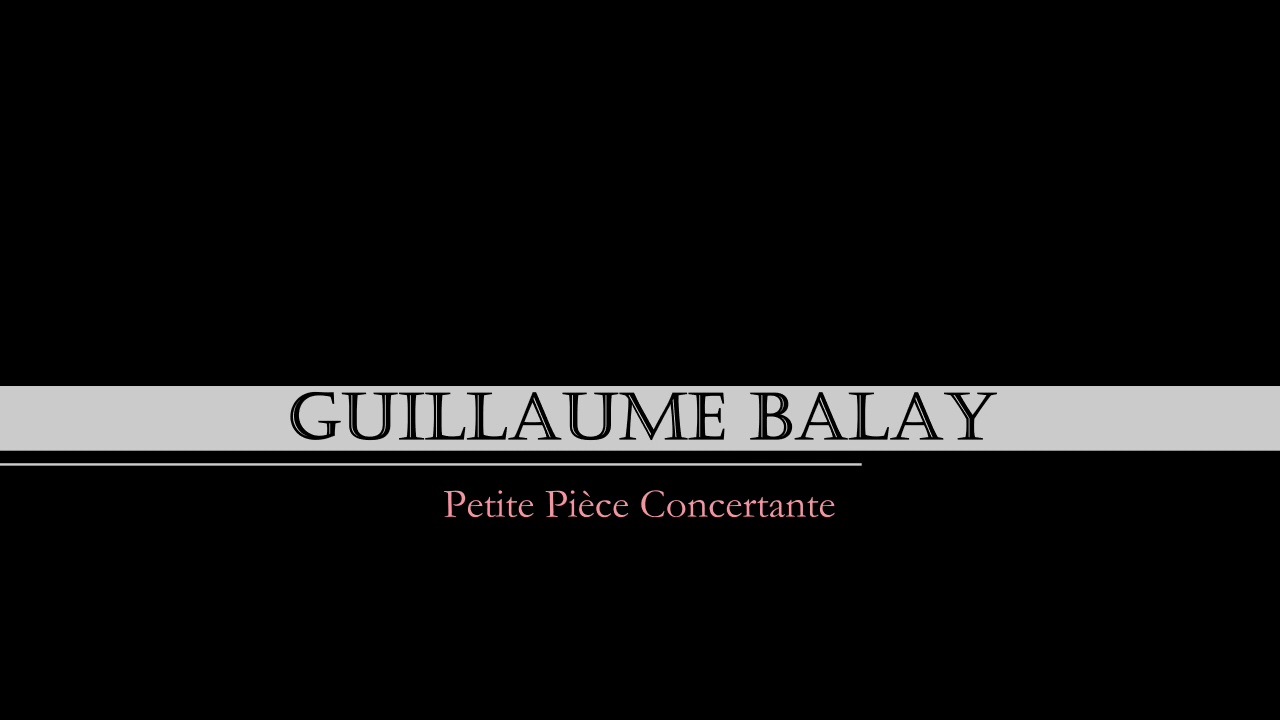 Guillaume Balay: Petite Pièce Concertante - piano accomp