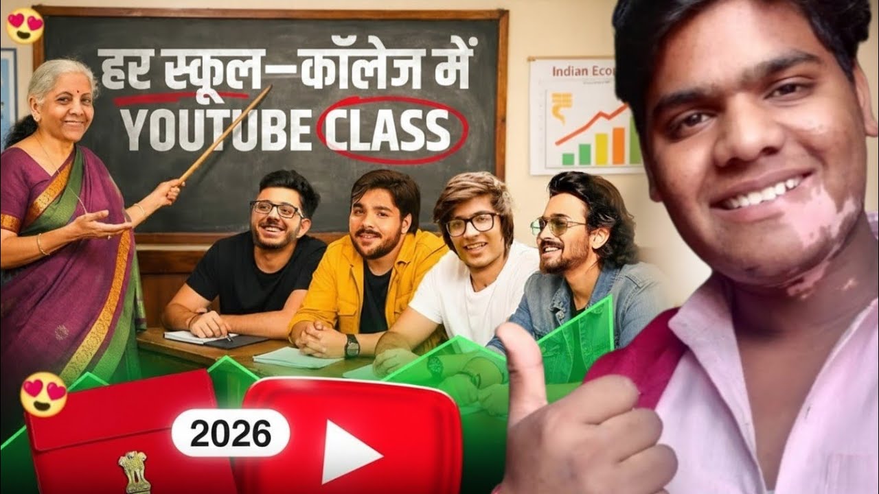 Youtubers Ka Mazak Mat Banao | अब स्कूल-कॉलेज में होगा YouTube Class 🔥 Budget 2026 !