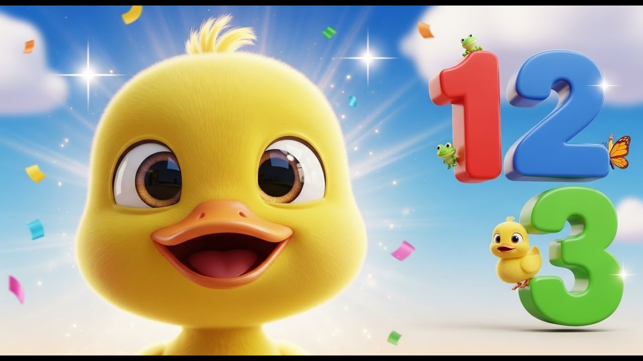 Counting with Ducky and His Friends 🦆 | Learn Numbers 1 to 6 | Fun Kids Counting Song & Story
