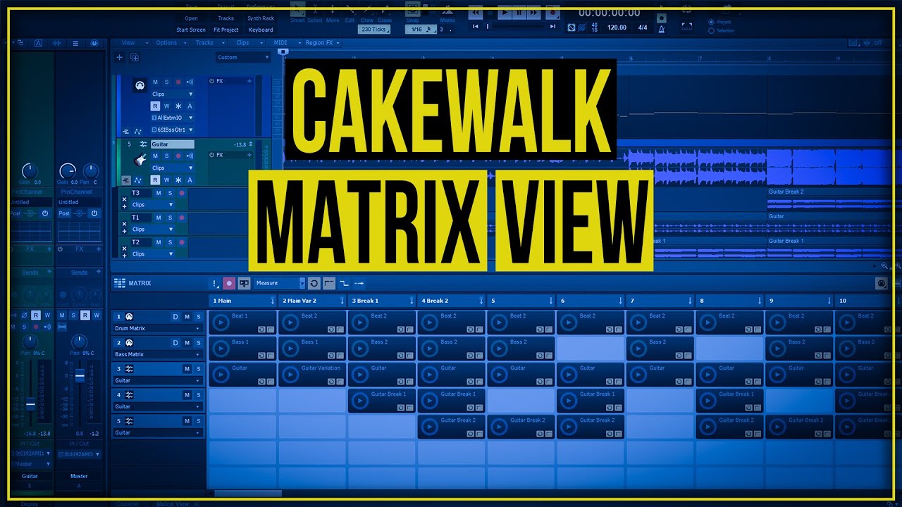 Как использовать Matrix View в Cakewalk от Bandlab