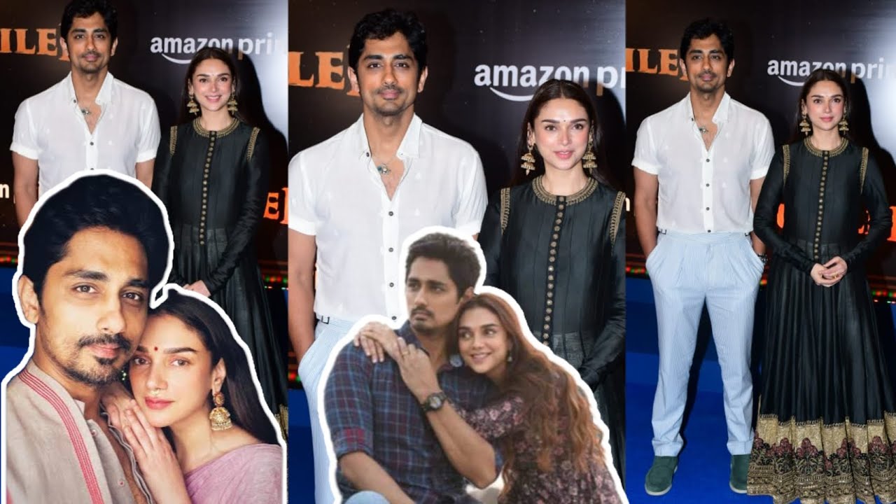 Aditi Rao Hydari with Rumour Boyfriend Siddharth Suryanarayan at Gumraah Screening 😍💖💕