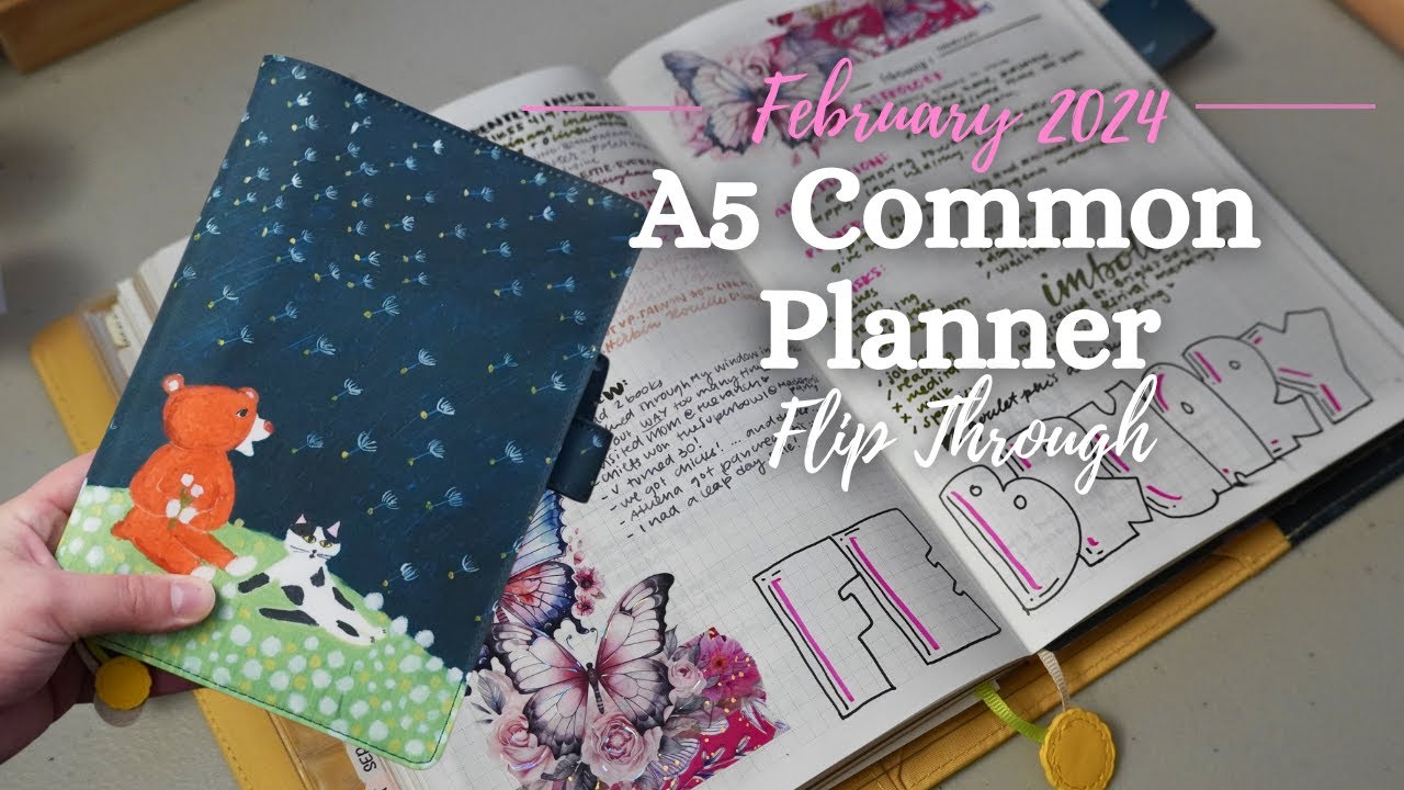 February in my A5 Sterling Ink Common Planner | 2024 Planner Flip Through