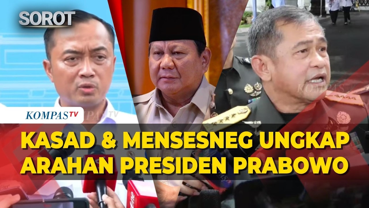 [FULL] Mensesneg & KASAD Maruli Ungkap Arahan Presiden Prabowo Usai Rapat TNI-Polri di Istana