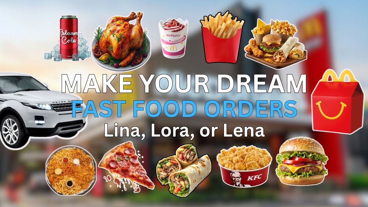 Make your DREAM fast food order 🍔🥤🍩lesa ,lena,or lora