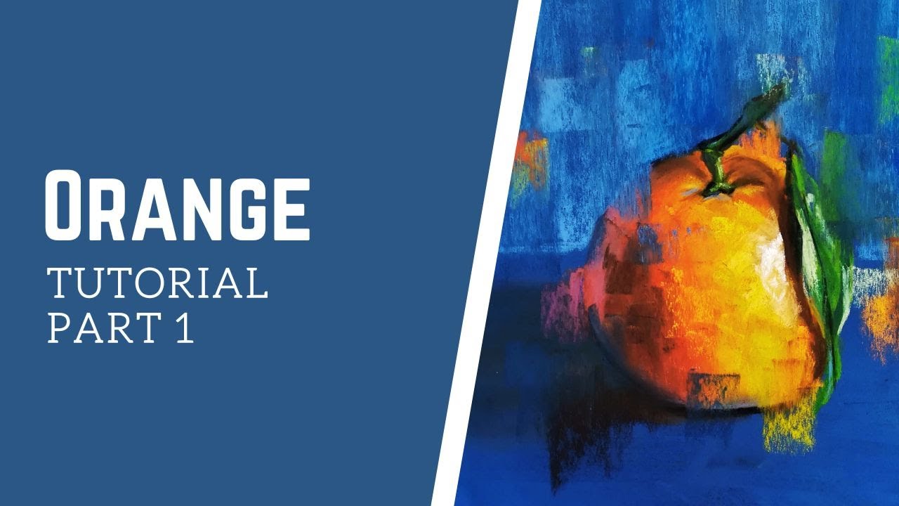 How to draw an orange with soft pastels step by step real time drawing tutorial Part 1