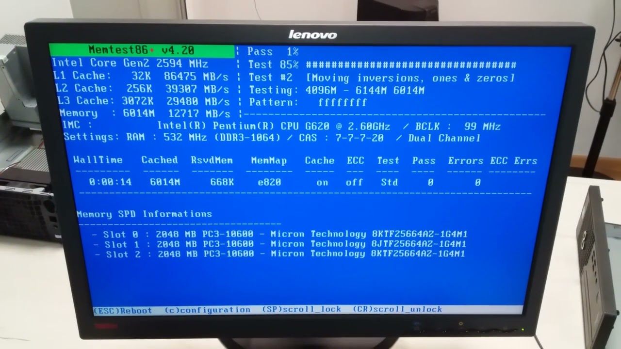 Test pamięci RAM - bez wadliwego modułu