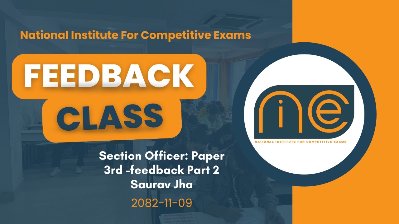 Section Officer: Paper 3rd -feedback Part 2 || Saurav Jha