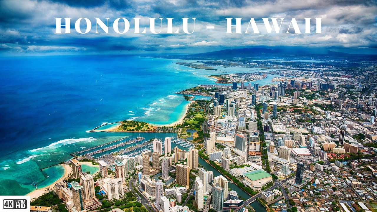 Stunning Aerial View of Honolulu - Hawaii | Breathtaking 4K Footage
