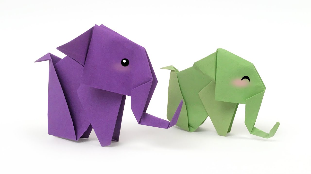 Origami Elephant - origami tutorial - How to make an origami Elephant